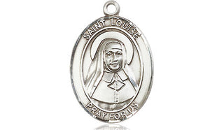 Pewter Saint Louise de Marillac Medal Engraved Catholic Saint Jewelry