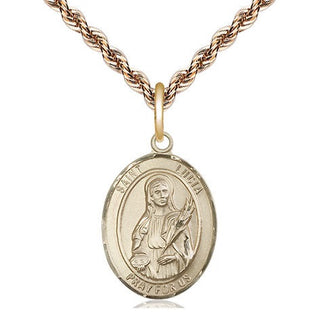 14kt Gold Filled Saint Lucia of Syracuse Medal Religious Jewelry Engraved Catholic Saint Jewelry