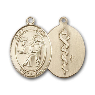 14K Gold Saint Luke the Apostle Doctor Pendant