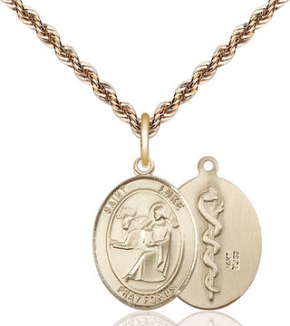 14kt Gold Saint Luke the Apostle Medal