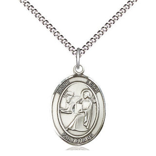 Pewter Saint Luke the Apostle Medal Religious Jewelry