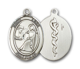 Sterling Silver Saint Luke the Apostle Doctor Pendant