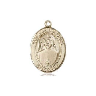 14kt Gold Filled Saint Maria Faustina Medal Engraved Catholic Saint Jewelry