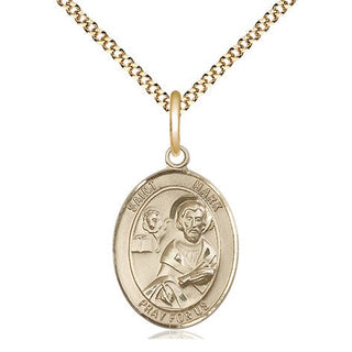 14kt Gold Filled Saint Mark the Evangelist Medal Religious Jewelry Engraved Catholic Saint Jewelry
