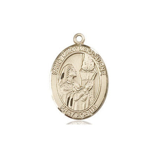 14kt Gold Saint Mary Magdalene Medal Engraved Catholic Saint Jewelry