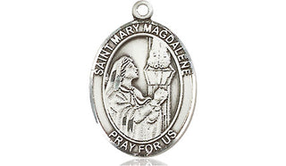 Sterling Silver Saint Mary Magdalene Medal Religious Jewelry Engraved Catholic Saint Jewelry
