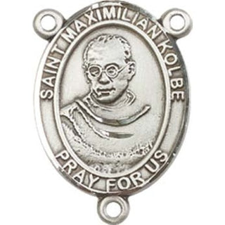 Sterling Silver Saint Maximilian Kolbe Rosary Center
