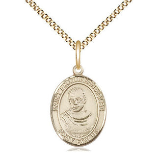14kt Gold Filled Saint Maximilian Kolbe Medal Religious Jewelry Engraved Catholic Saint Jewelry