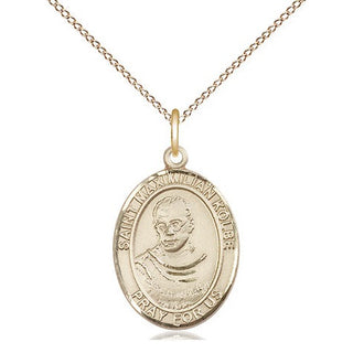 14kt Gold Filled Saint Maximilian Kolbe Medal Religious Jewelry Engraved Catholic Saint Jewelry