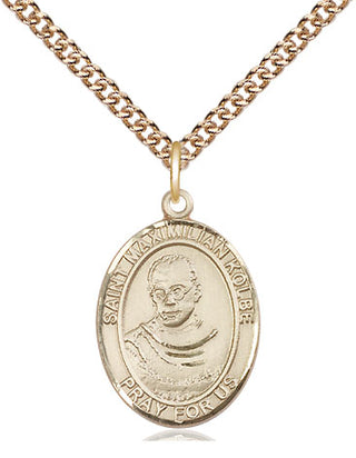 14kt Gold Filled Saint Maximilian Kolbe Medal Religious Jewelry Engraved Catholic Saint Jewelry