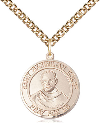 14kt Gold Filled Saint Maximilian Kolbe Medal Religious Jewelry Engraved Catholic Saint Jewelry