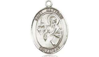 Pewter Saint Matthew the Apostle Medal Engraved Catholic Saint Jewelry