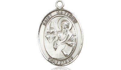 Sterling Silver St. Matthew the Apostle Medal | Medium | Engravable
