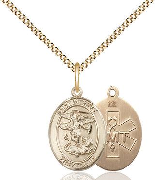 14kt Gold Filled Saint Michael EMT Medal Religious Jewelry