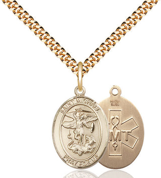 14kt Gold Filled Saint Michael EMT Medal Religious Jewelry