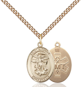 14kt Gold Filled Saint Michael EMT Medal Religious Jewelry