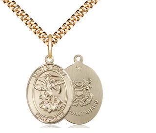 14kt Gold Filled Saint Michael Coast Guard Medal Religious Jewelry