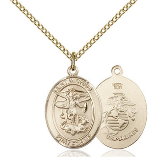 Gold-Filled St. Michael Marines Pendant