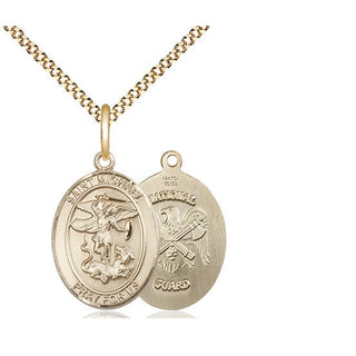 14kt Gold Filled Saint Michael National Guard Medal Religious Jewelry