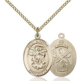 14kt Gold Filled Saint Michael National Guard Medal Religious Jewelry
