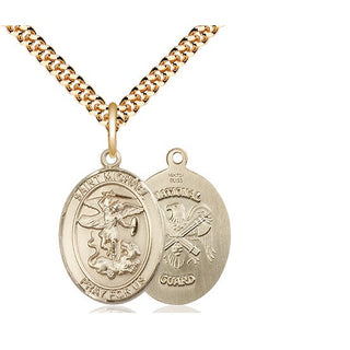 14kt Gold Filled Saint Michael National Guard Medal Religious Jewelry