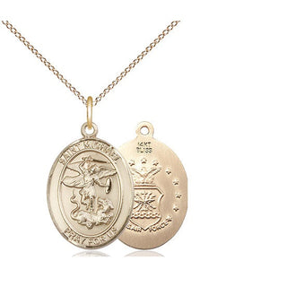 14kt Gold Saint Michael Air Force Medal