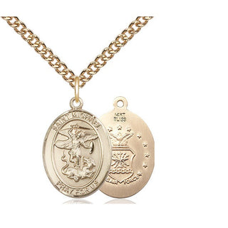 14kt Gold Saint Michael Air Force Medal