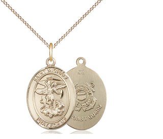 14kt Gold Saint Michael Coast Guard Medal