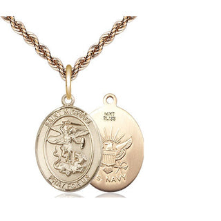 14kt Gold Saint Michael Navy Medal