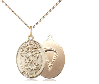 14kt Gold Saint Michael Paratrooper Medal