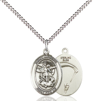 Sterling Silver Saint Michael Paratrooper Medal Religious Jewelry