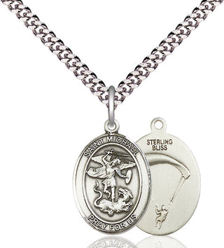 Sterling Silver Saint Michael Paratrooper Medal Religious Jewelry