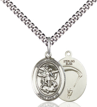 Sterling Silver Saint Michael Paratrooper Medal Religious Jewelry