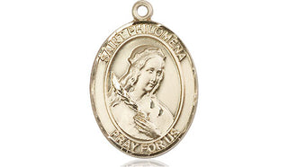 14kt Gold Filled Saint Philomena Medal Engraved Catholic Saint Jewelry