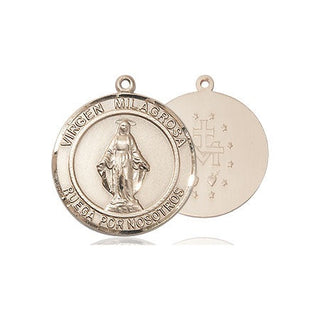 14kt Gold Virgen Milagrosa Medal