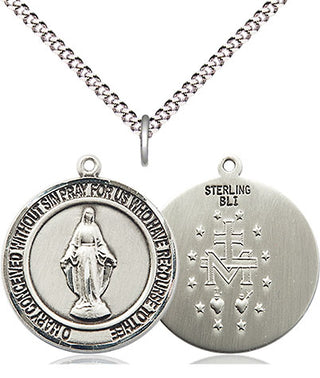 Sterling Silver Miraculous Medal Religious Jewelry