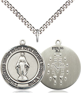 Sterling Silver Miraculous Medal Religious Jewelry
