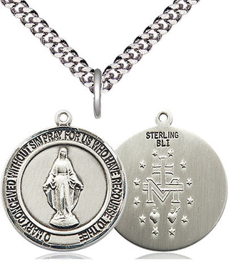 Sterling Silver Miraculous Medal Religious Jewelry