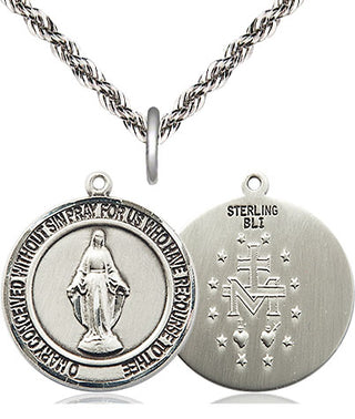 Sterling Silver Miraculous Medal Religious Jewelry