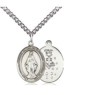 Sterling Silver Miraculous Medal Religious Jewelry