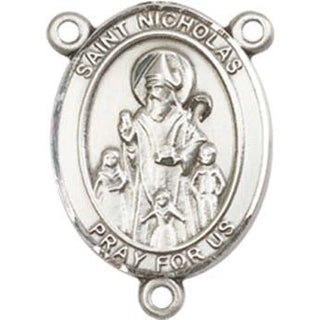Sterling Silver Saint Nicholas Rosary Center