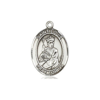 Pewter Saint Louis Medal Engraved Catholic Saint Jewelry