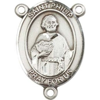 Sterling Silver Saint Philip the Apostle Rosary Center