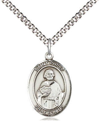 Pewter Saint Philip the Apostle Medal Religious Jewelry Engraved Catholic Saint Jewelry