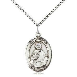 Sterling Silver Saint Philip the Apostle Medal Religious Jewelry Engraved Catholic Saint Jewelry
