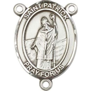 Sterling Silver Saint Patrick Rosary Center
