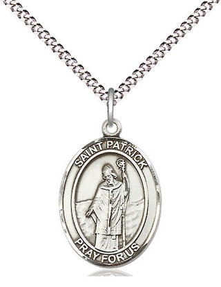 Sterling Silver Saint Patrick Medal Religious Jewelry Engraved Catholic Saint Jewelry