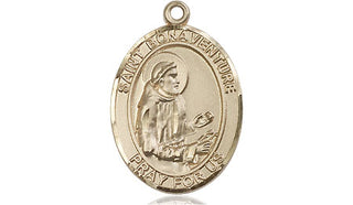 14kt Gold Filled Saint Bonaventure Medal Engraved Catholic Saint Jewelry