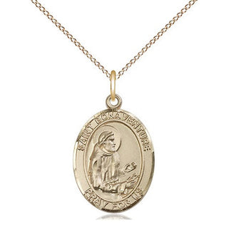 14kt Gold Filled Saint Bonaventure Medal Religious Jewelry Engraved Catholic Saint Jewelry