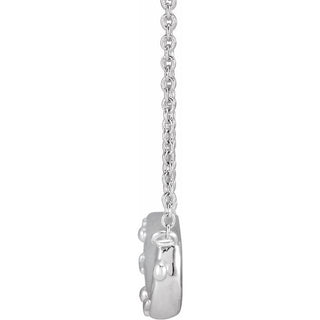 Platinum Infinity Rosary 18" Necklace 